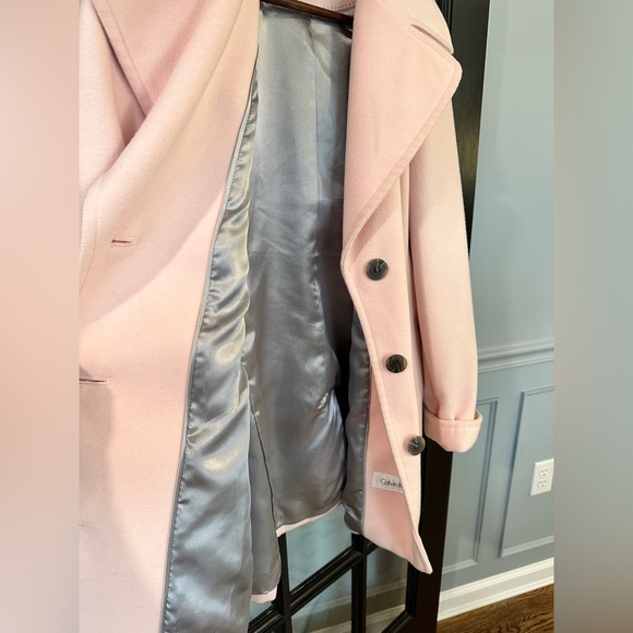 Calvin Klein Pink winter pea coat 14 - Picture 5 of 8